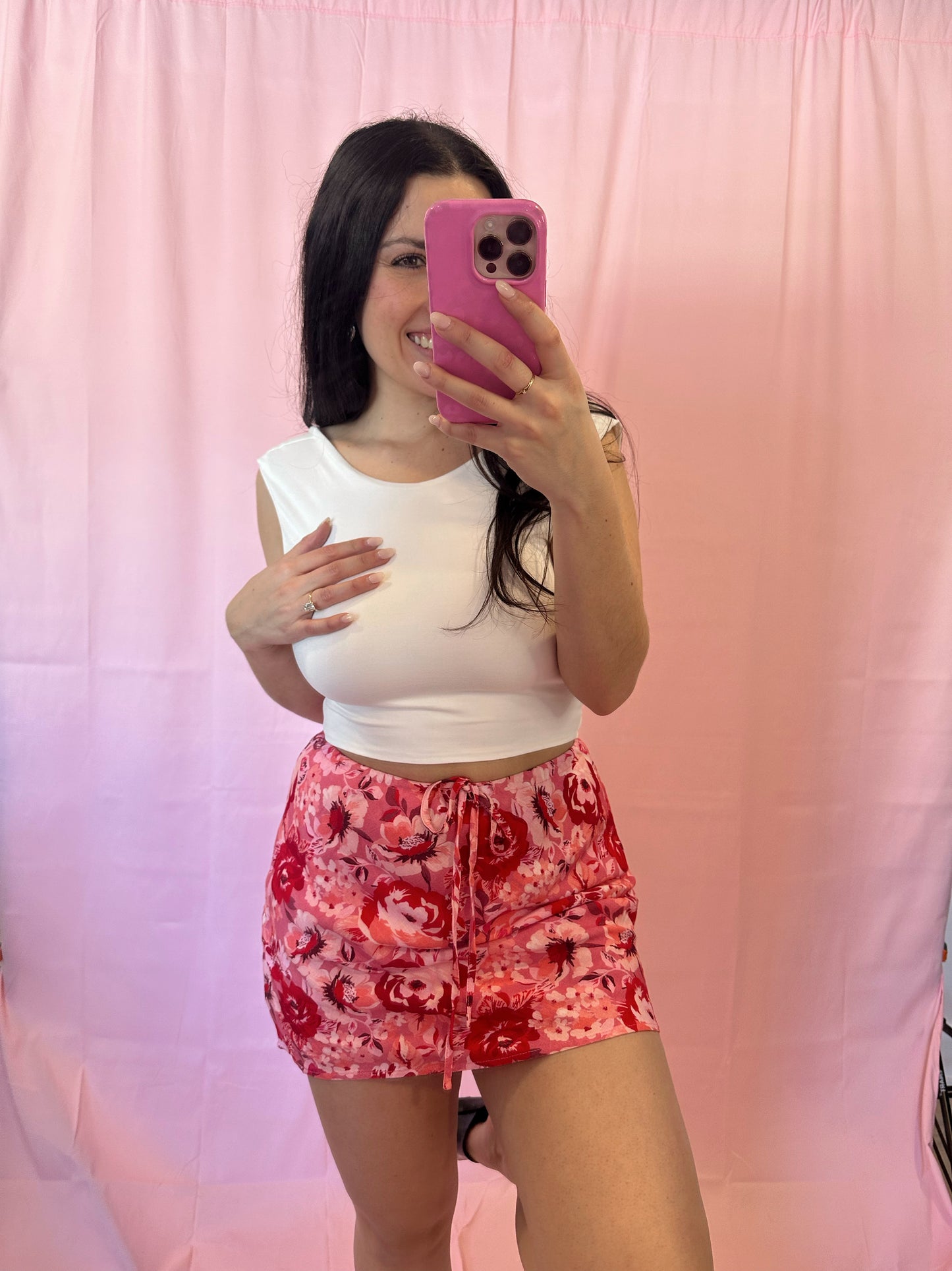 Send Me Flowers Mini Skirt