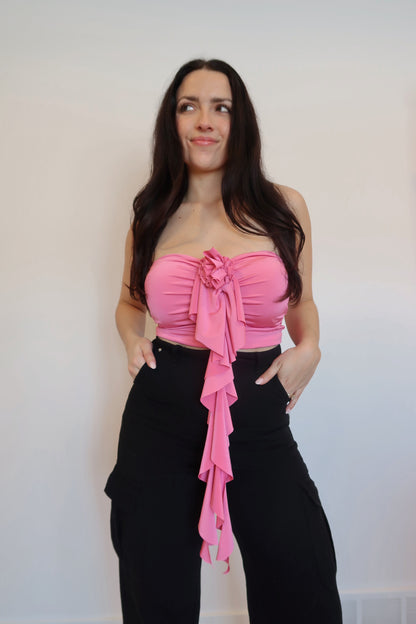 Pink Chatterbox Tube Top