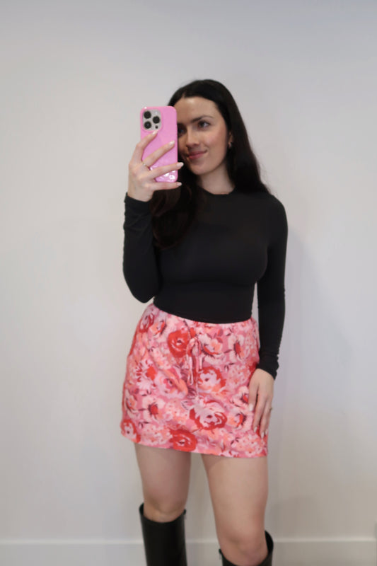 Send Me Flowers Mini Skirt